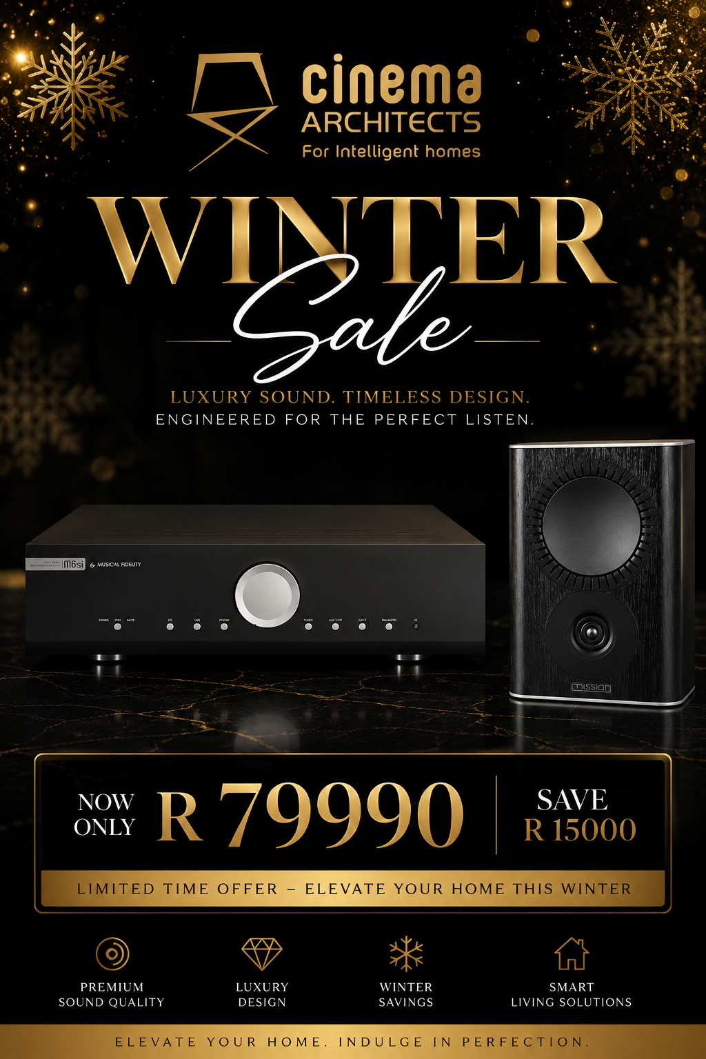 Musical Fidelity M6si + Mission QX MKII Series