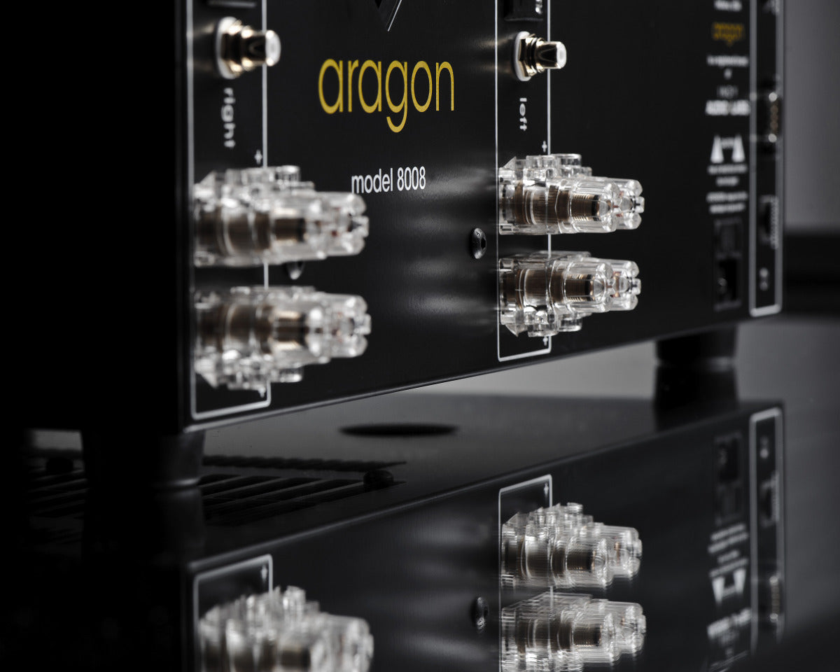 Aragon 8008: 200W dual monoblock amplifier Cinema Architects