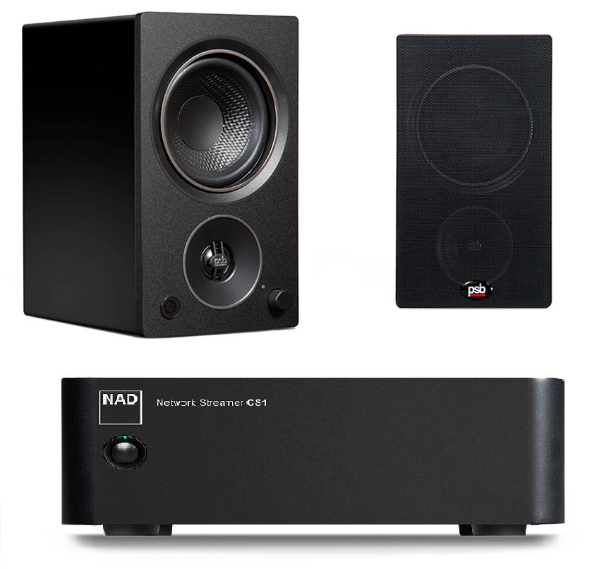 AM3N - PSB AM3 Speakers + NAD CS-1 Streamer System