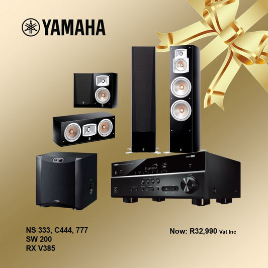 YAMAHA Complete 5.1 Home theatre package with RX V385